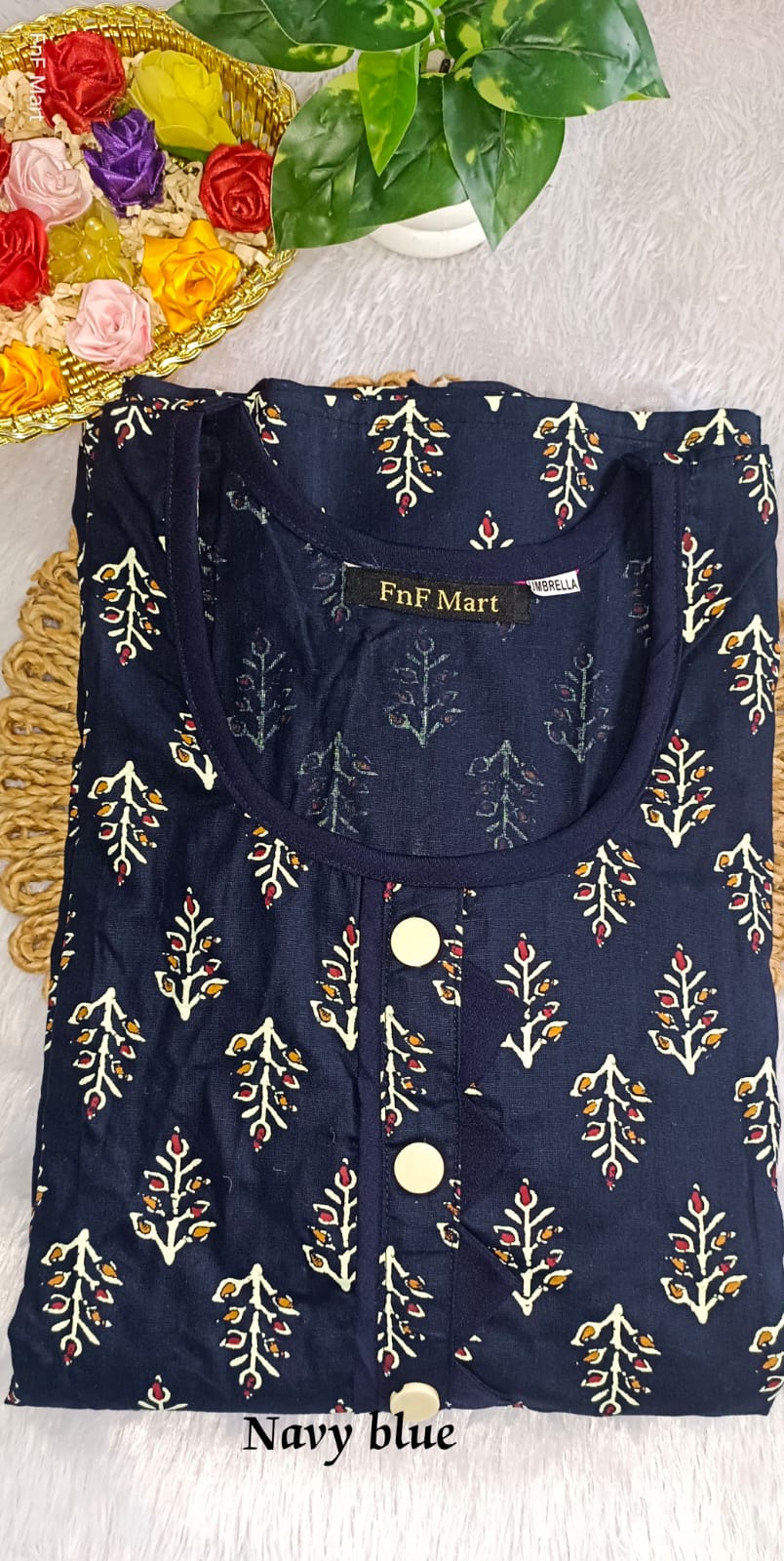 Butterfly Sleeve Umbrella Nighty - Blue