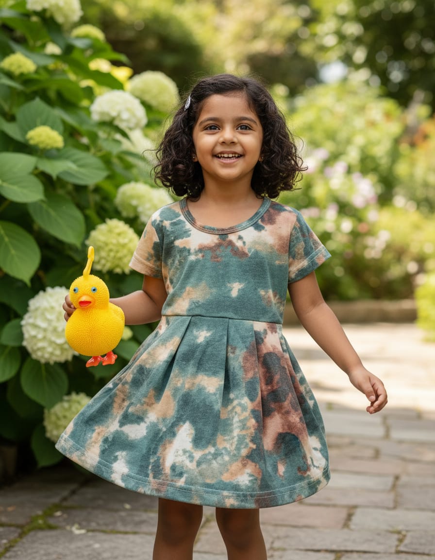 Kids Frocks - Sea Green