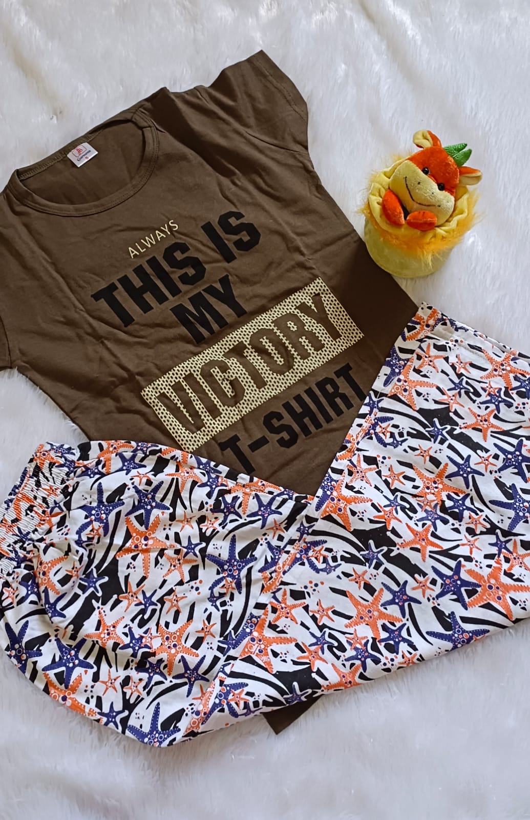 Teen Girl Set - Chocolate Brown with Mixed Colour