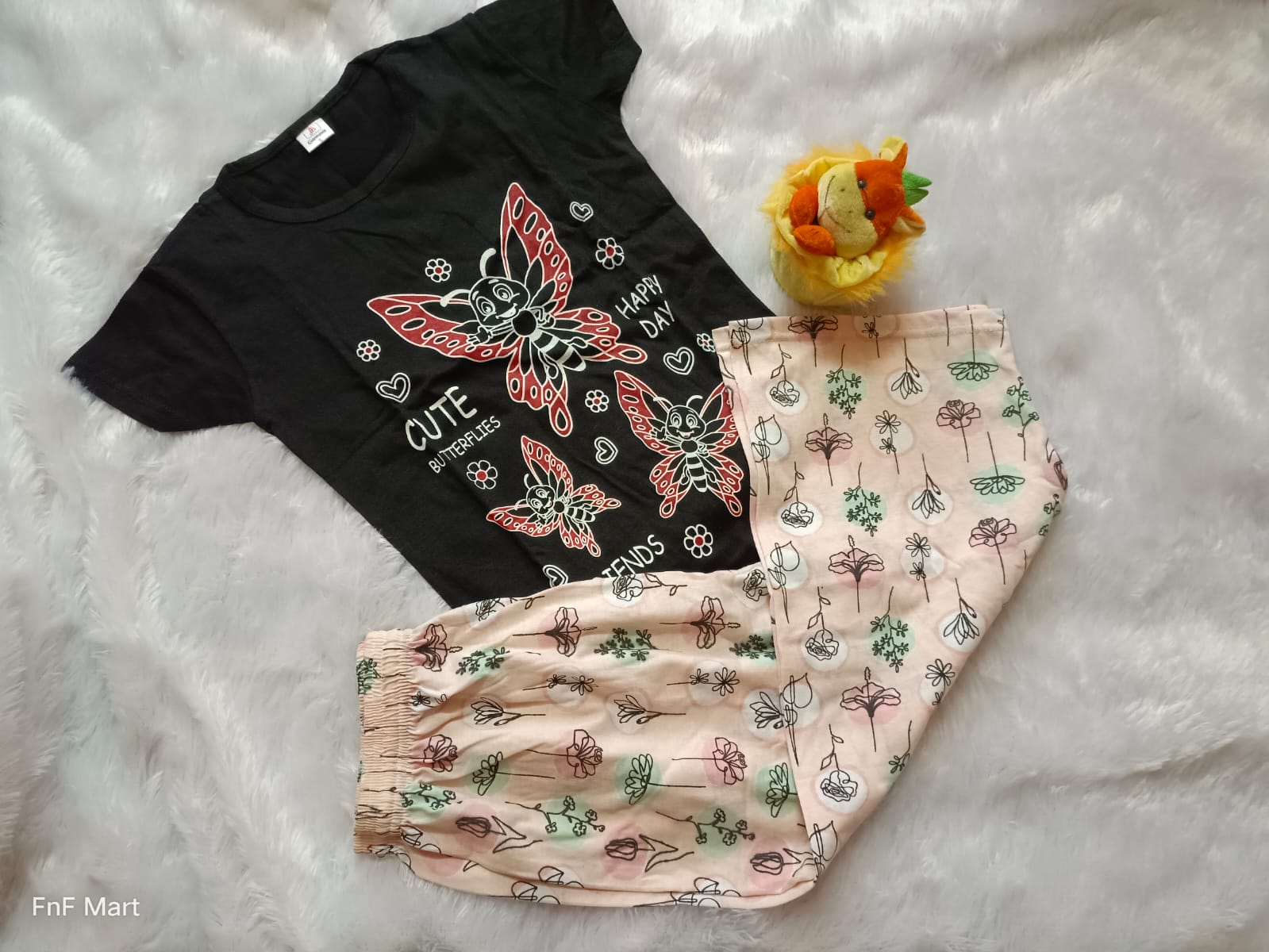 Teen Girl Set - Black with Cream