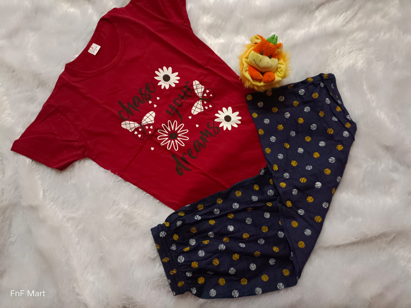 Teen Girl Set - Red with Dark Blue