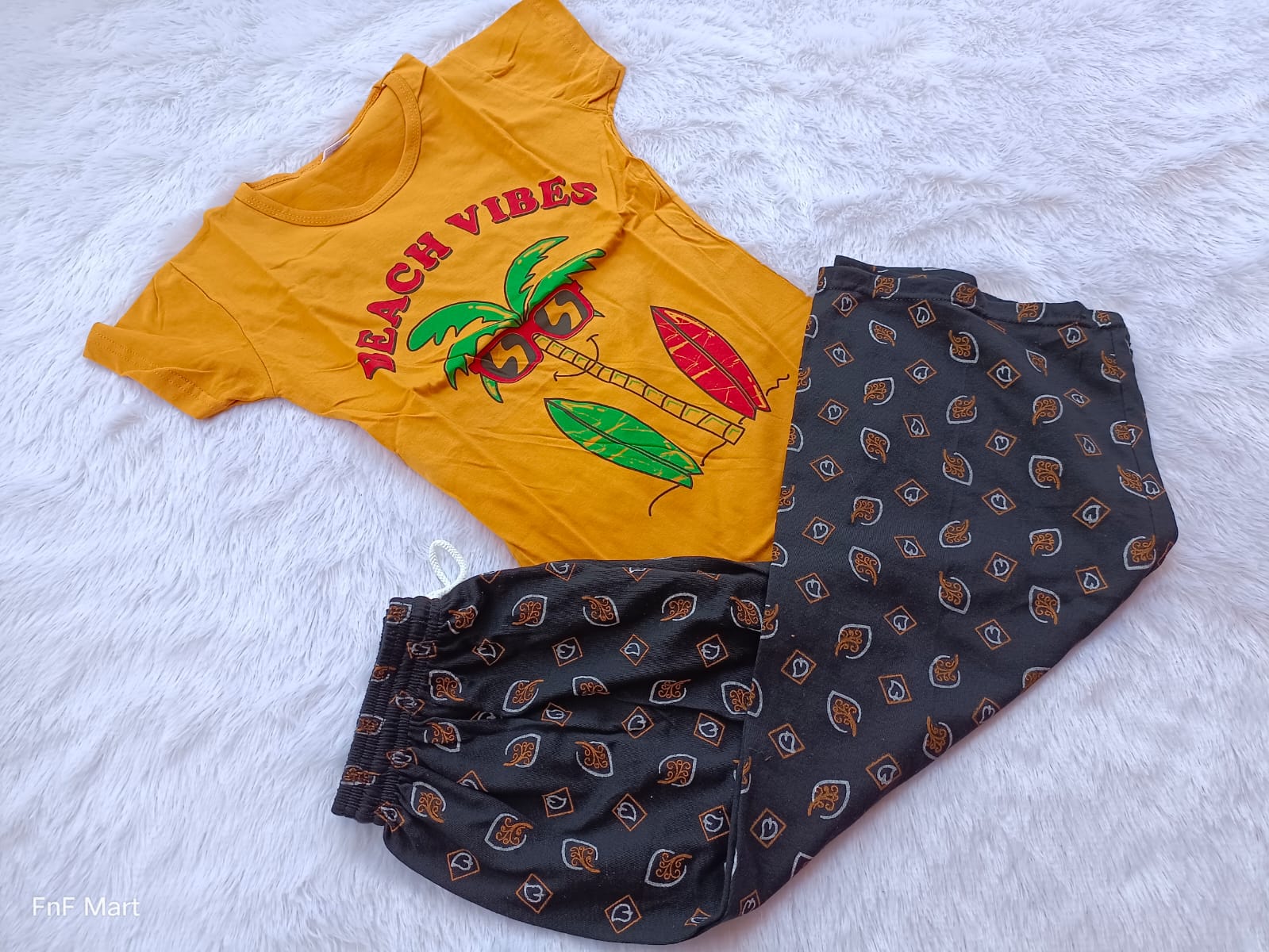 Teen Girl Set - Dark Yellow with Blue